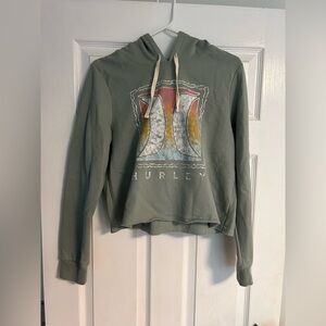 Hurley size medium cropped hoodie sage green